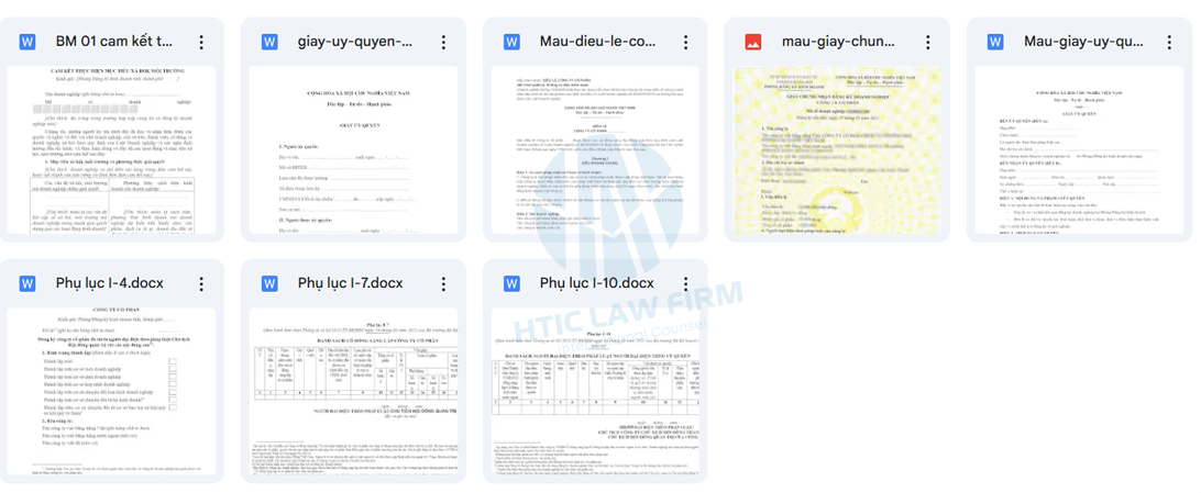 Bộ mẫu hồ sơ xin cấp IRC