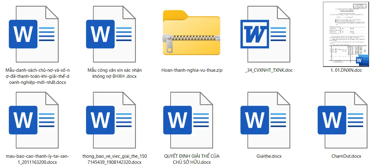 Tải trọn bộ hồ sơ, thủ tục giải thể doanh nghiệp